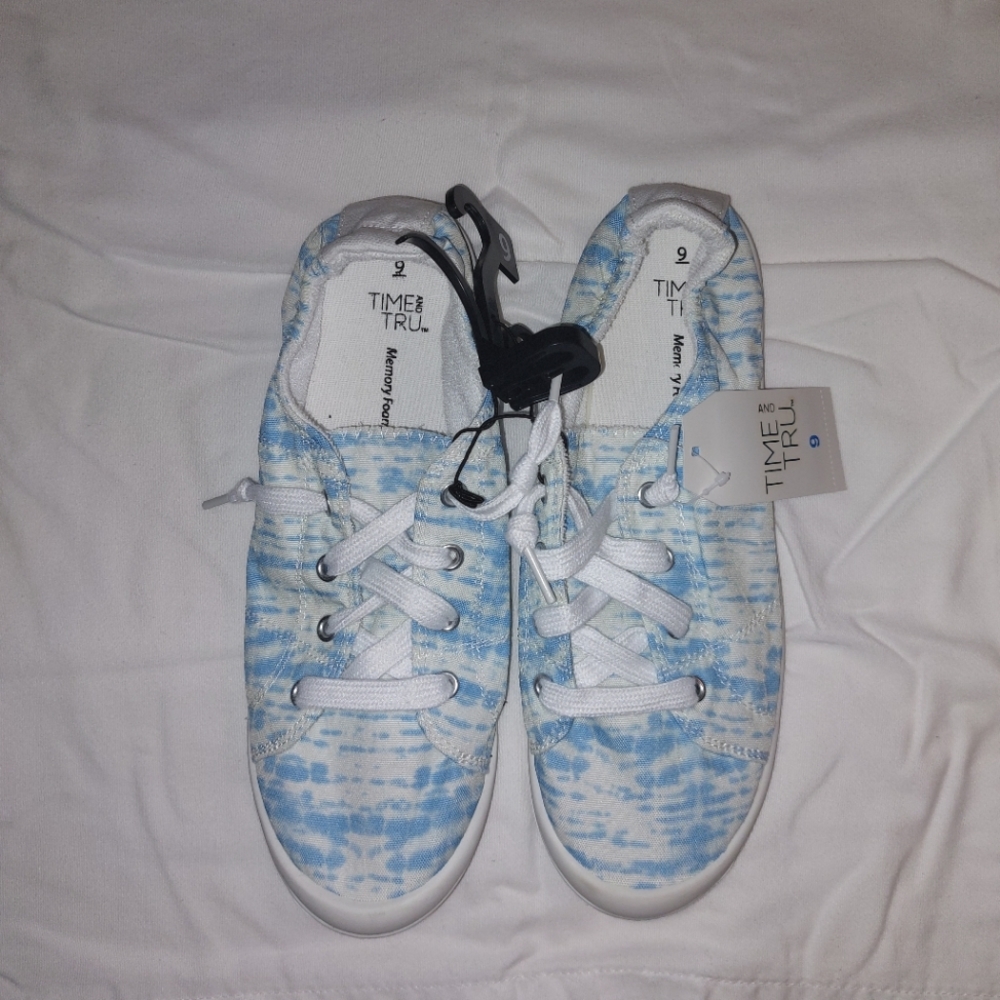 Time And Tru Blue & White Shoes